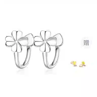 希遇 幸运四叶草睡觉免摘养耳洞防过敏浪漫轻奢高级感小清新璀璨闪耀精致恋爱告白爱情美满 合金 耳钉 男女同款情侣款