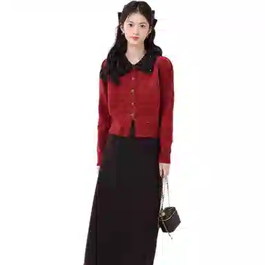 JUFU Vintage Knit Cardigan