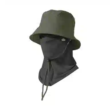 南极人 遮阳帽子夏季钓鱼登山徒步户外速干透气太阳帽防晒面罩套装遮全脸口罩防紫外线护颈脖套挂耳面巾冰丝 轻薄款 渔夫帽 男款