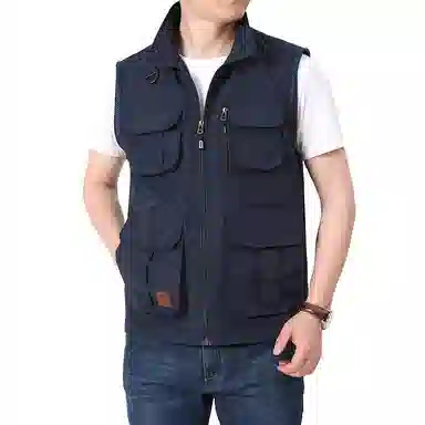 金盾 青中年坎肩无袖马甲 男款