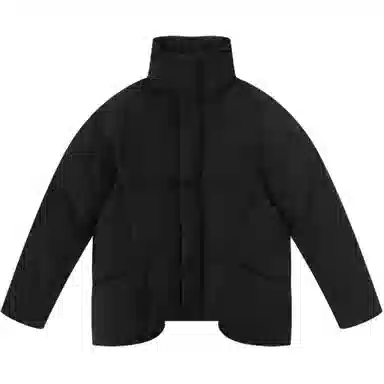 下层基础 极简短款纯色立领棉服 男女同款