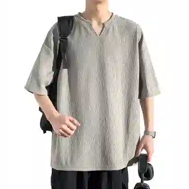 Dingfeng Paul Ice Silk V-Neck Tee