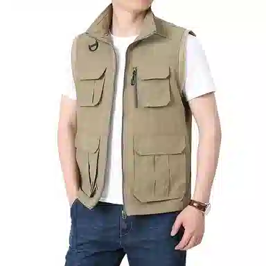 金盾 青中年坎肩无袖马甲 男款