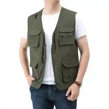 金盾 男纯色夏季休闲马甲 男款