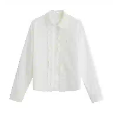 茵曼 娃娃领纯色简约长袖衬衫 女款