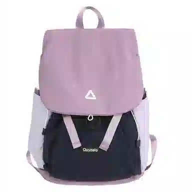 單倉 日系潮流简约小众设计感撞色轻便耐磨背包高品质学院风初高中学生大容量通勤百搭书包  尼龙 双肩包 常规 男女同款情侣款 多色