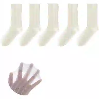 黛梦恋 透气凉感超薄纯色简约中筒袜 女款