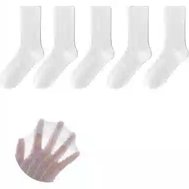 黛梦恋 透气凉感超薄纯色简约中筒袜 女款