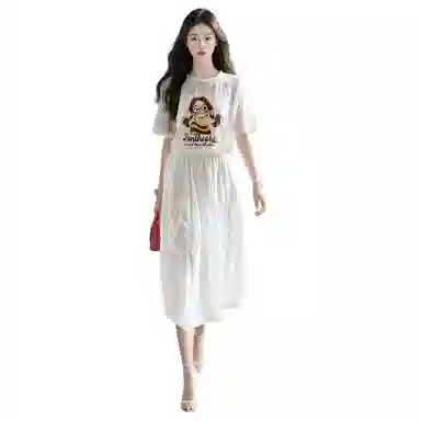 丝絮丝绸 洋气小众法式时尚气质减龄蕾丝上衣蛋糕裙两件套裙装套装 女款