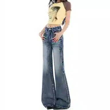 如续 简约百搭舒适时尚牛仔裤 女款