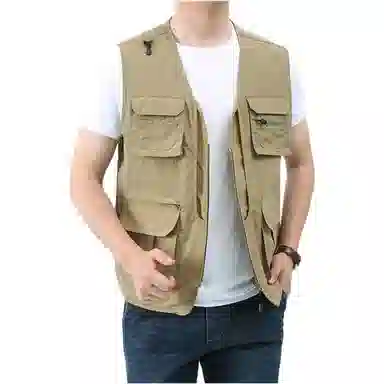 金盾 男纯色夏季休闲马甲 男款