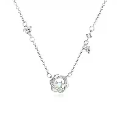 【S999足银纯银 在逃公主】 七七银饰 跳动的心 莫比乌斯环 小众轻奢简约百搭浪漫 灵动爱心花环手饰 学生 琉璃 手链 女款