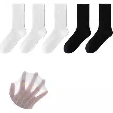 黛梦恋 透气凉感超薄纯色简约中筒袜 女款