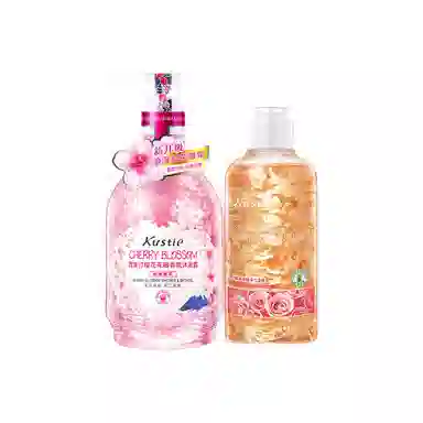 蔻斯汀 樱花花瓣香氛沐浴露洗发水系列 明星同款  蓬松控油 持久留香 清洁保湿滋润伴手礼 清新舒缓 学生小瓶容量组合套装