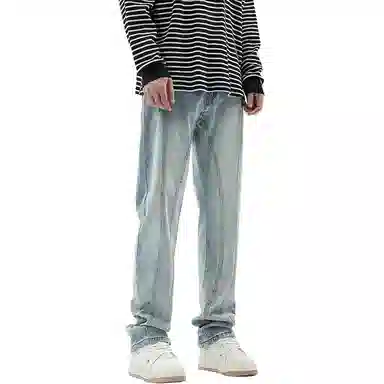 HIPHOPPUNKS Patchwork Loose Straight Jeans