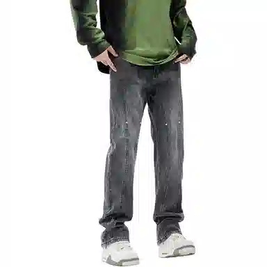 HIPHOPPUNKS Patchwork Loose Straight Jeans