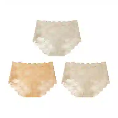 欧迪芬 无痕网纱轻薄透气蕾丝抑菌裆不夹臀不勒腿清凉清新淡雅内裤 女款
