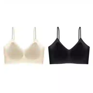 莫代尔 舒适透气吸汗柔软亲肤速干防震减震背心无束缚简约百搭无痕细肩带纯色内衣 女款