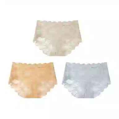 欧迪芬 无痕网纱轻薄透气蕾丝抑菌裆不夹臀不勒腿清凉清新淡雅内裤 女款