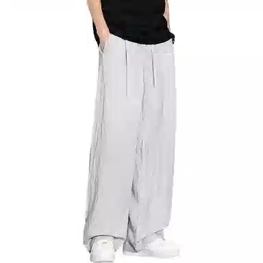 童先森 纯色阔腿裤松紧腰长裤休闲裤 男款