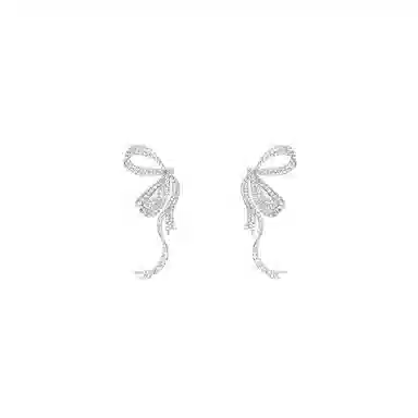 希遇 平安蝶韵 精致简约 时尚轻奢小众设计感日常百搭养耳洞 好运 合金 耳环 女款