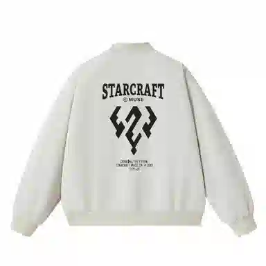 星际者 美式复古简约潮流宽松百搭拉链品牌字母印花图案通勤户外运动长袖外套夹克 男女同款