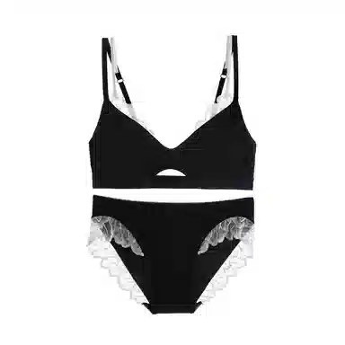 内在密码 蕾丝无痕夏季纯色内衣裤套装 女款