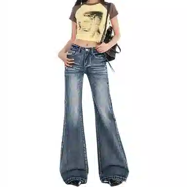 如续 简约百搭舒适时尚牛仔裤 女款