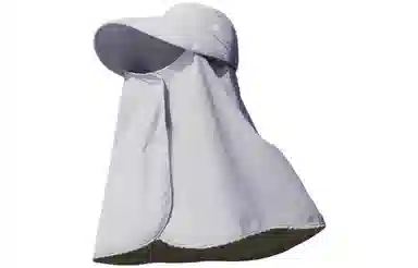 优幽兰 时尚百搭大帽檐遮阳帽小众设计感面罩护颈披肩一体夏季户外出行骑车防紫外线透气遮全脸太阳帽子 锦纶 防晒帽 女款