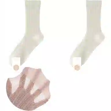 黛梦恋 透气凉感超薄纯色简约中筒袜 女款