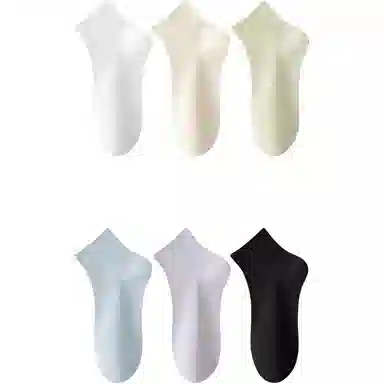 妮轻 纯棉防臭夏季纯色简约中筒袜 女款