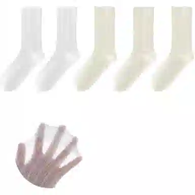 黛梦恋 透气凉感超薄纯色简约中筒袜 女款