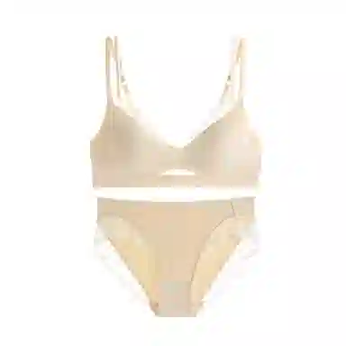 内在密码 蕾丝无痕夏季纯色内衣裤套装 女款