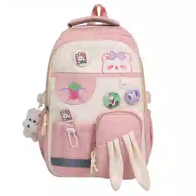 行途 多巴胺撞色甜美大容量 尼龙 双肩包 男女同款情侣款 多色