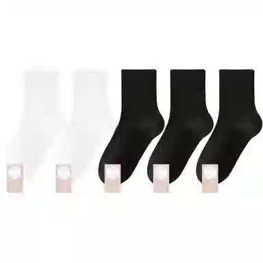 黛梦恋 网眼薄款纯棉吸汗中筒袜 女款