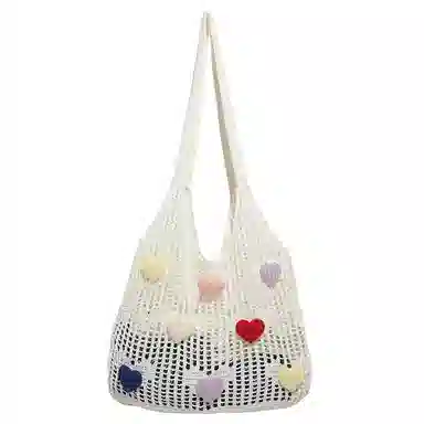 捷朗仕 大容量针织镂空百搭通勤休闲 织物 腋下包单肩包 常规 女款 白色/卡其色/浅蓝色/深蓝色