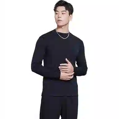 古鲨 休闲提花纯色通勤长袖卫衣 男款