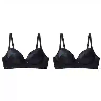 欧迪芬 裸感无痕冰丝轻薄透气亲肤柔软软支撑上托聚拢防下垂收副乳夏季冰凉感两件装文胸 女款