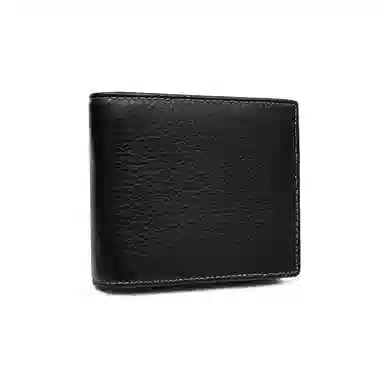 老人头 便携商务百搭 牛皮 钱包 常规 男款 黑色