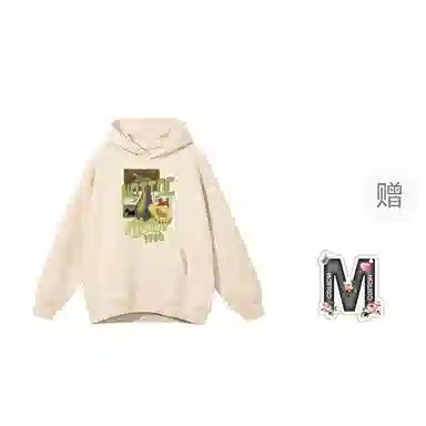 棉购 复古水果油画连帽上衣美式宽松加绒加厚秋冬长袖学院街头风卫衣 男女同款