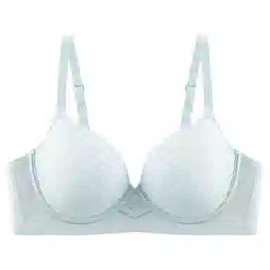 欧迪芬 裸感无痕冰丝轻薄透气亲肤柔软反重力提拉果冻软支撑上托聚拢防下垂收副乳条纹优雅夏季冰凉感文胸 女款