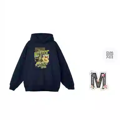 棉购 复古水果油画连帽上衣美式宽松加绒加厚秋冬长袖学院街头风卫衣 男女同款