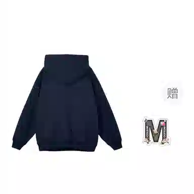 棉购 美式连帽彩色字母印花上衣潮流时尚学院街头风落肩袖加绒保暖秋冬卫衣男 女款