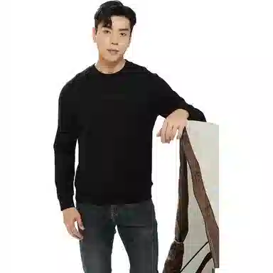 古鲨 简约百搭刺绣长袖卫衣 男款