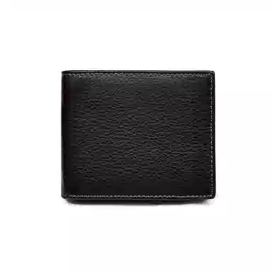 老人头 便携商务百搭 牛皮 钱包 常规 男款 黑色