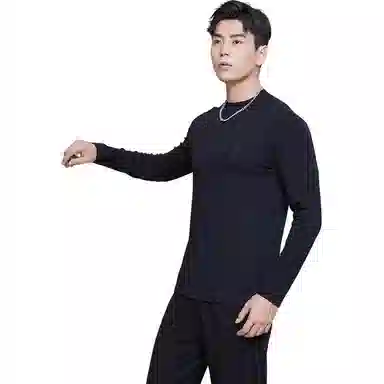 古鲨 休闲提花纯色通勤长袖卫衣 男款