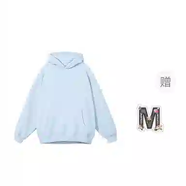 棉购 潮牌美式仿刺绣连帽加绒加厚长袖上衣学院风小众时尚舒适外套卫衣男 女款