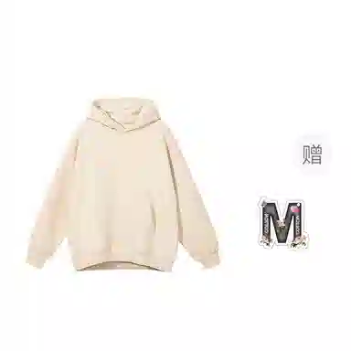 棉购 潮牌美式仿刺绣连帽加绒加厚长袖上衣学院风小众时尚舒适外套卫衣男 女款
