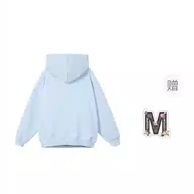 棉购 连帽字母印花小众秋冬加绒加厚学生美式重磅宽松上衣卫衣男 女款