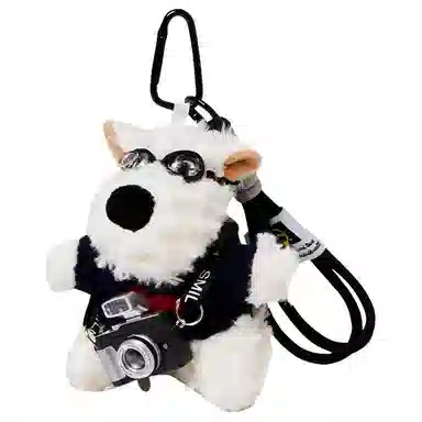 纳兰杜 潦草西高地小狗公仔可爱玩偶挂饰 毛绒拼金属 钥匙扣包周边 男女同款情侣款 多色